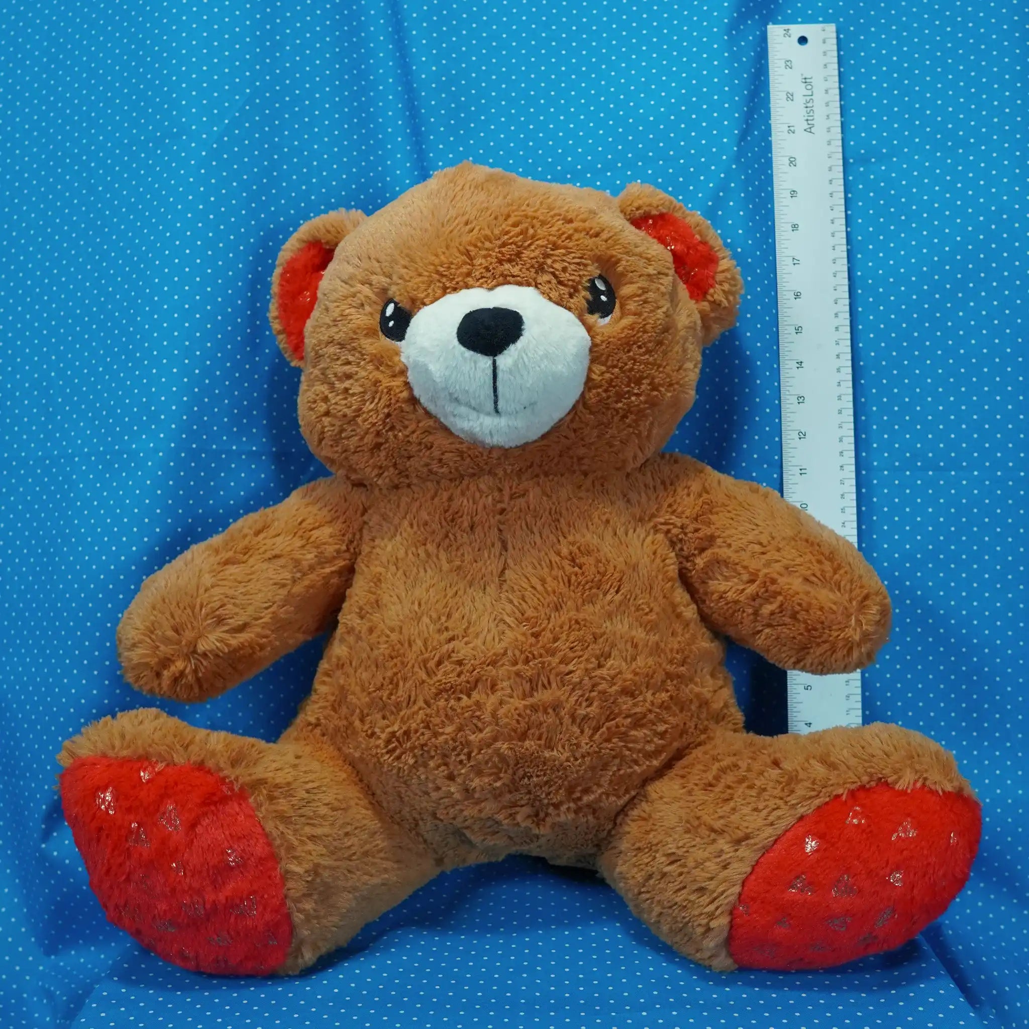 Brown Bear With Red Accents
