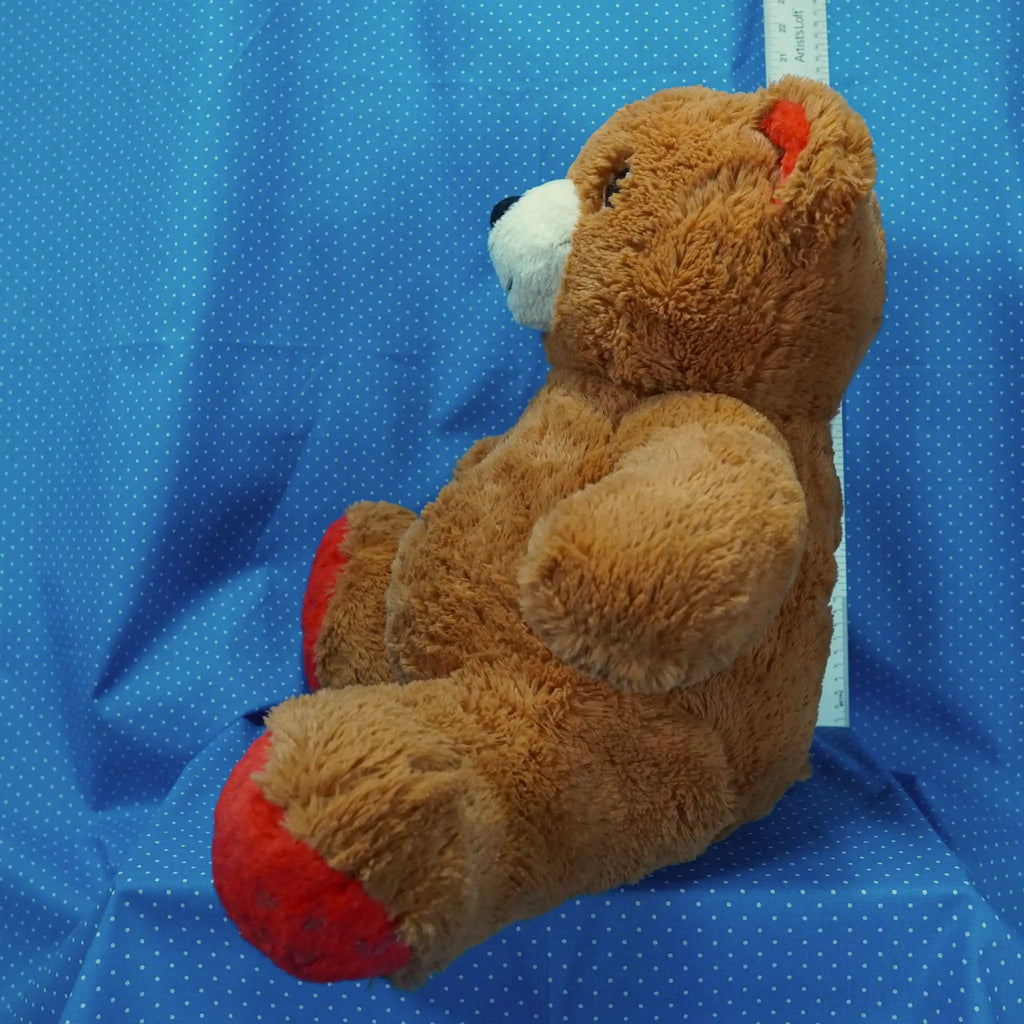Brown Bear With Red Accents