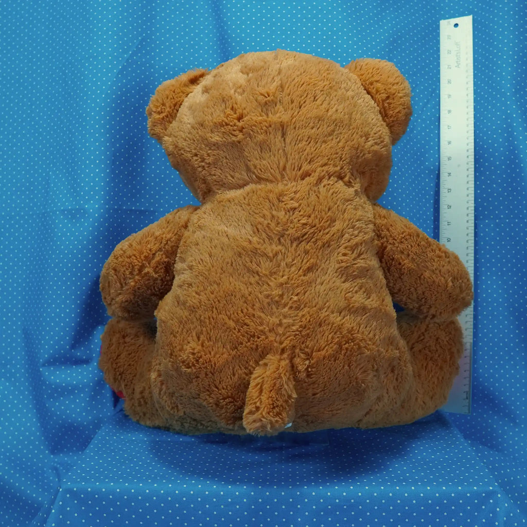 Brown Bear With Red Accents