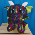 Metalic Rainbow Disco Dragon