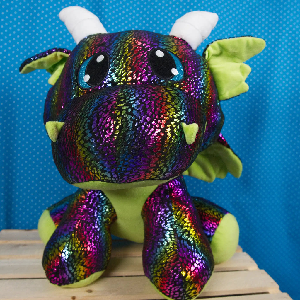 Metalic Rainbow Disco Dragon