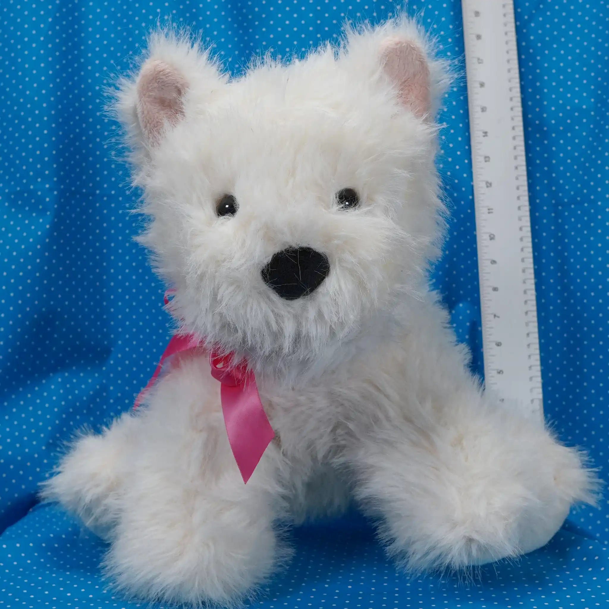 Fluffy White Dog With Pink Bow