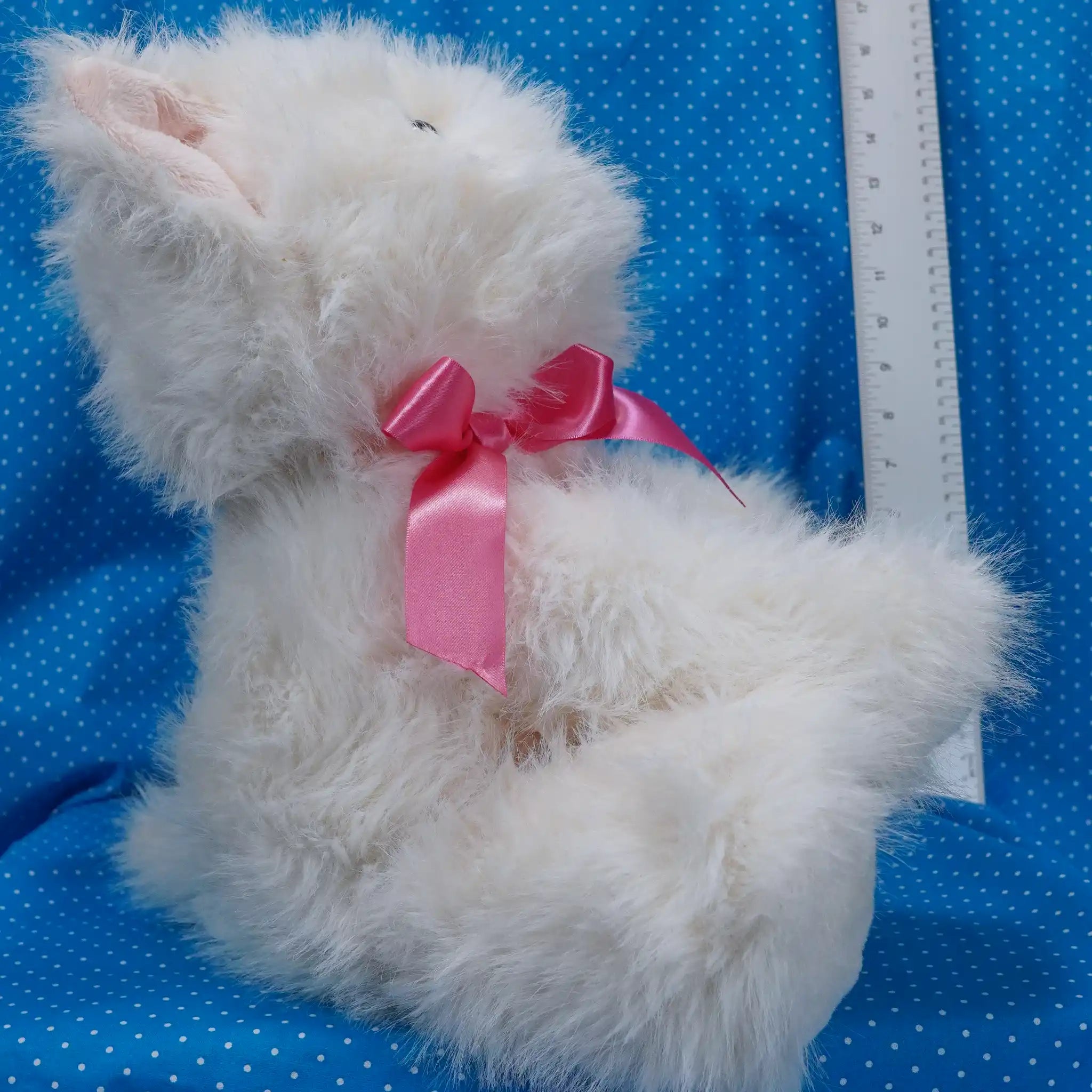 Fluffy White Dog With Pink Bow